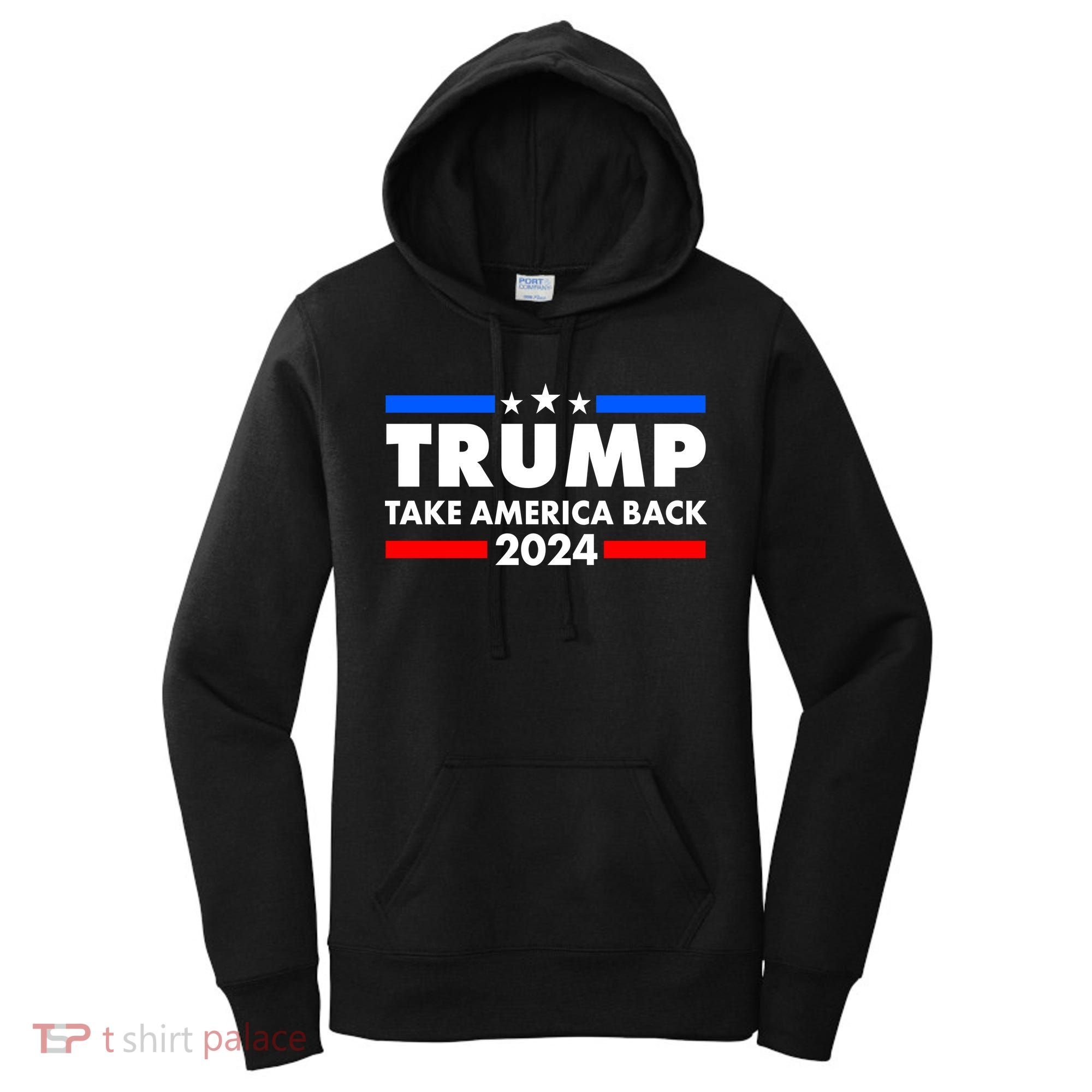 Trump Take America Back 2024 Election Logo Women's Hoodie