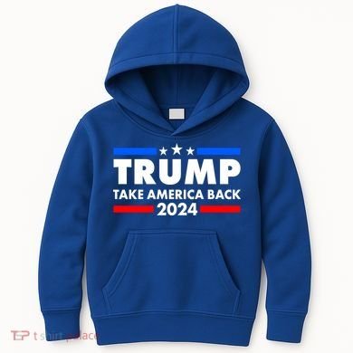 Trump Take America Back 2024 Election Logo Kids Hoodie