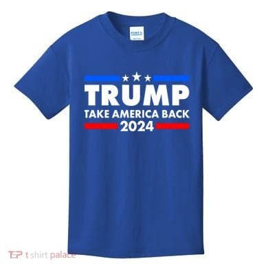 Trump Take America Back 2024 Election Logo Kids T-Shirt