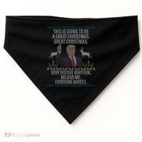 Trump This Is Going To Be A Great Great Christmas USA-Made Doggie Bandana thumb 0