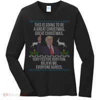 Trump This Is Going To Be A Great Great Christmas Women's Long Sleeve Shirt thumb 0
