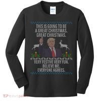 Trump This Is Going To Be A Great Great Christmas Kids Long Sleeve Shirt thumb 0