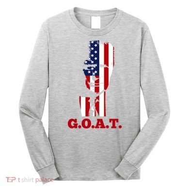 Trump USA Flag GOAT Long Sleeve Shirt