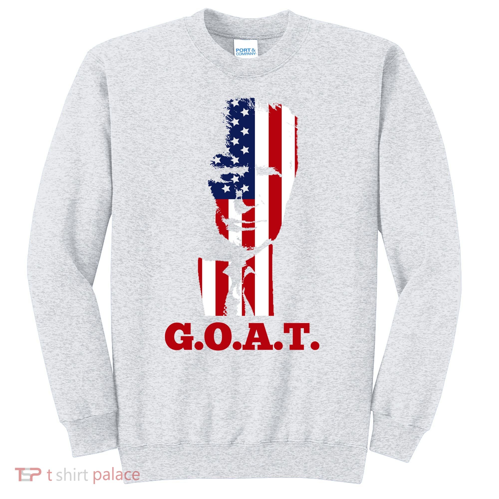 Trump USA Flag GOAT Sweatshirt