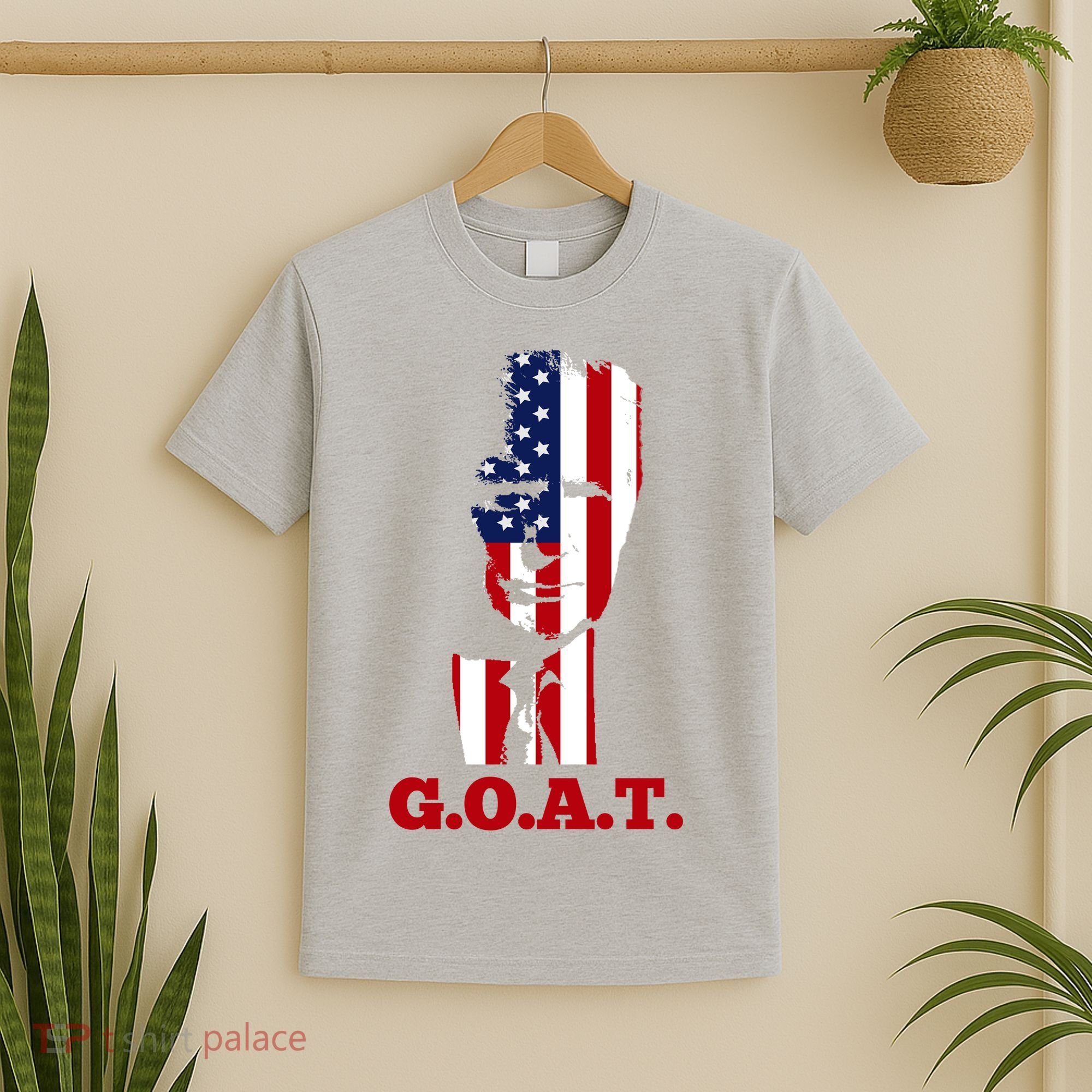 Trump USA Flag GOAT T-Shirt