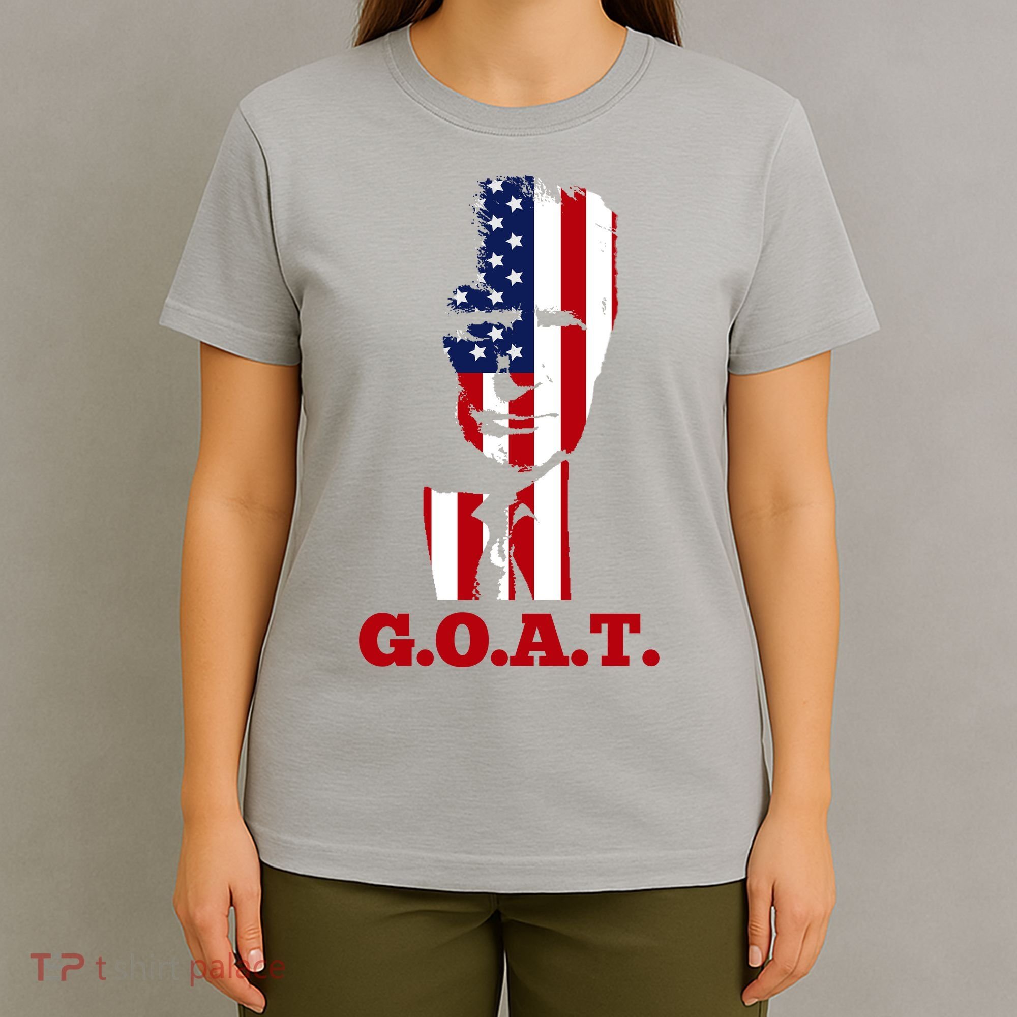 Trump USA Flag GOAT T-Shirt