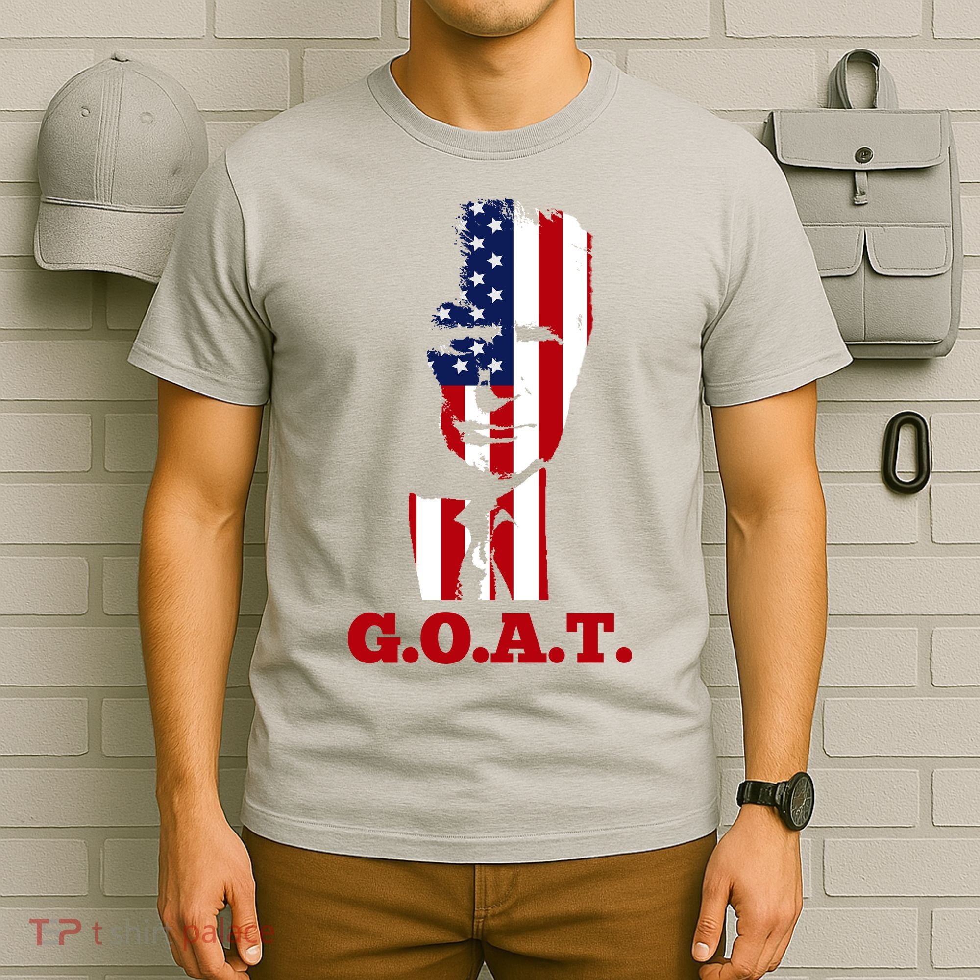 Trump USA Flag GOAT T-Shirt