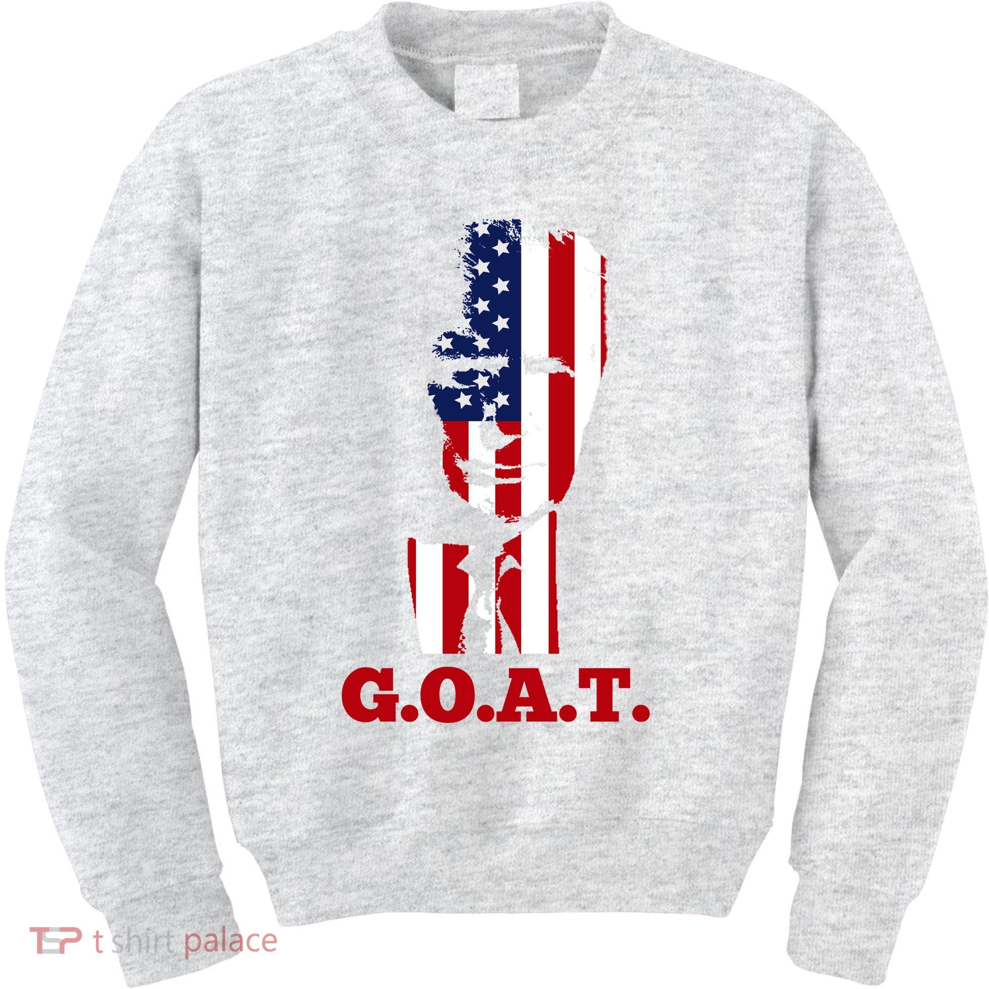 Trump USA Flag GOAT Kids Sweatshirt