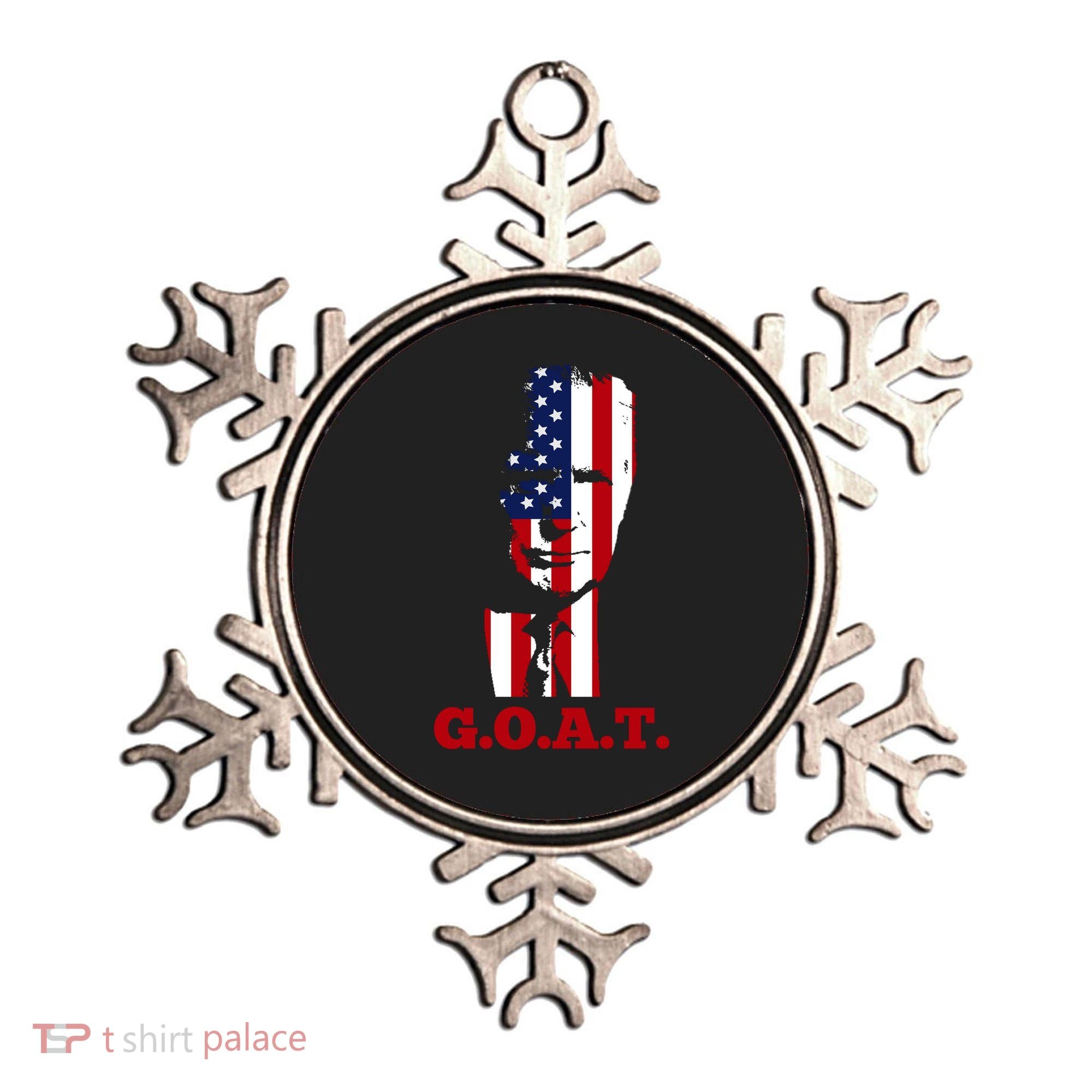 Trump USA Flag GOAT Ornament
