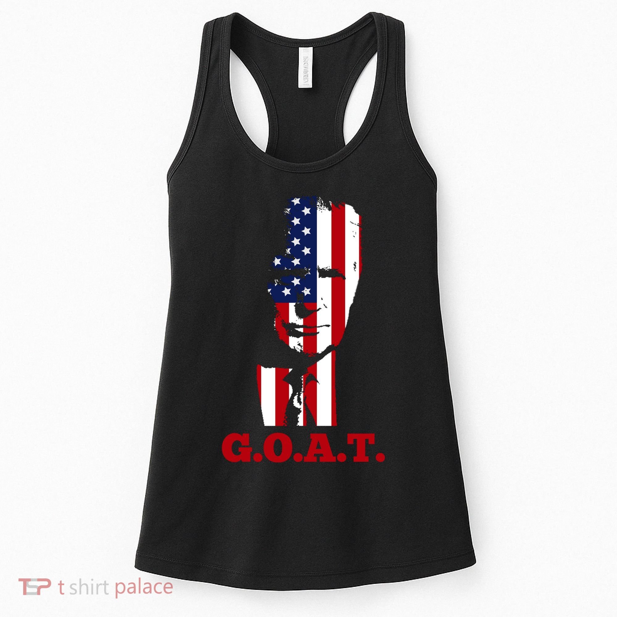 Trump USA Flag GOAT Women's Tank Top