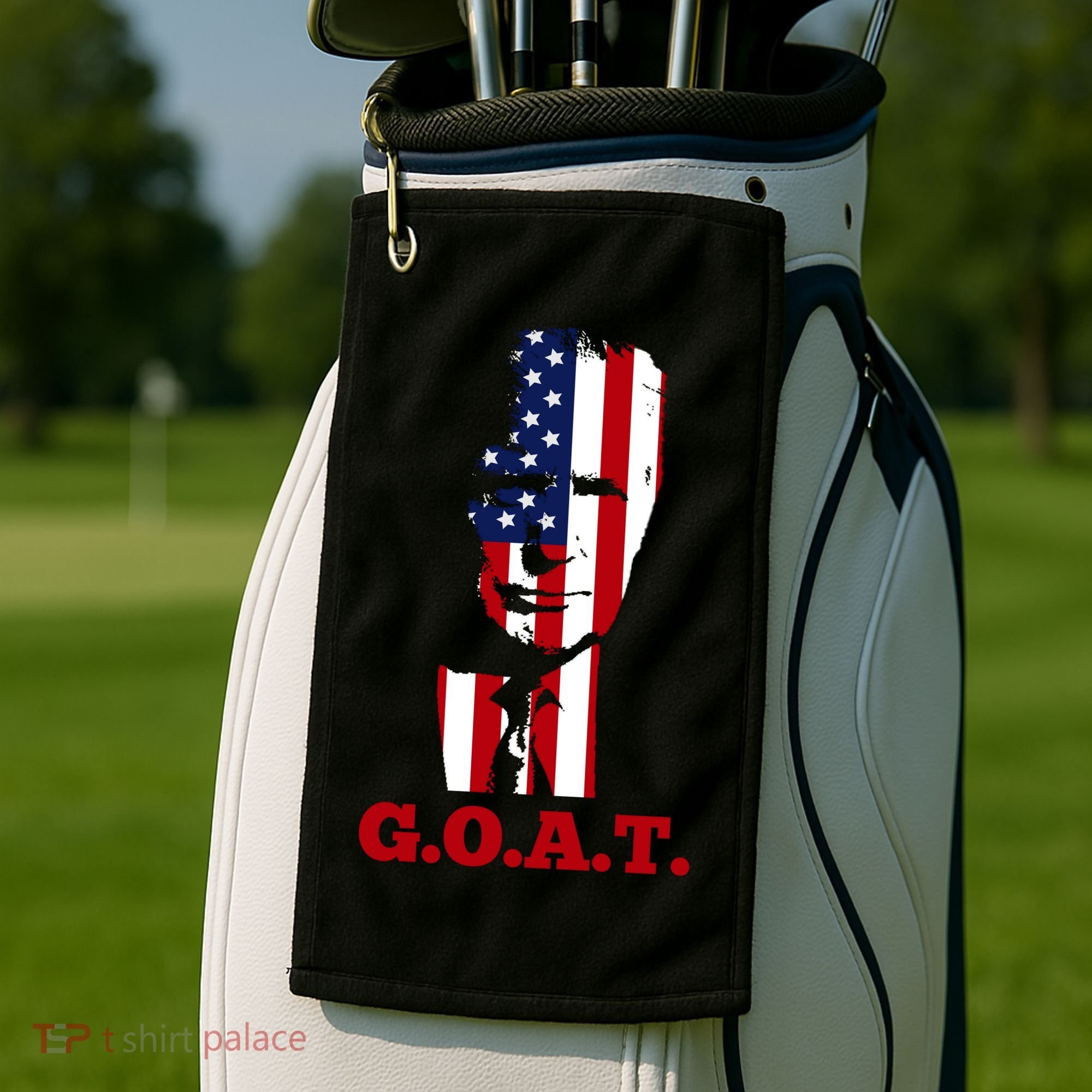 Trump USA Flag GOAT Golf Towel