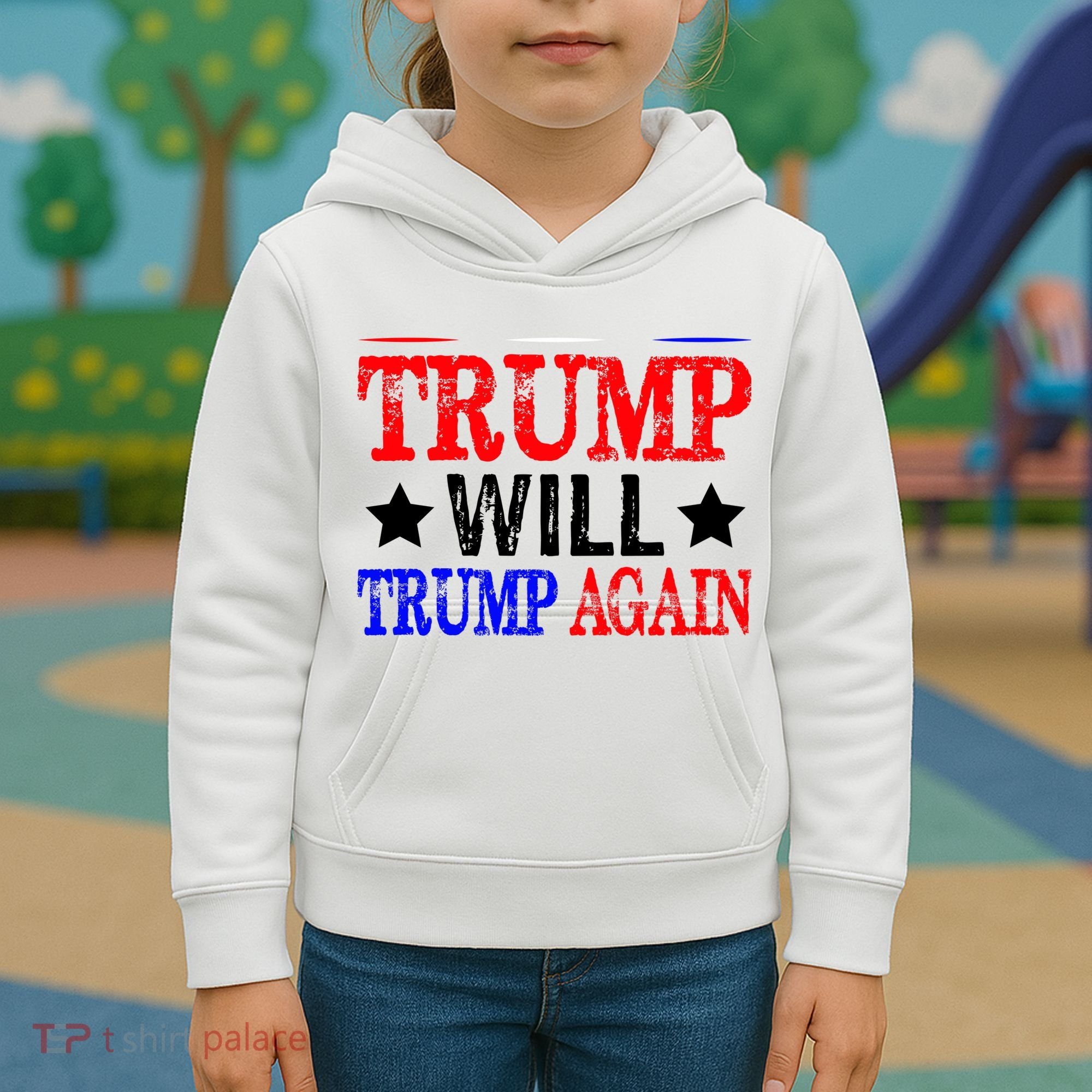 Trump Will Trump Again Kids Hoodie