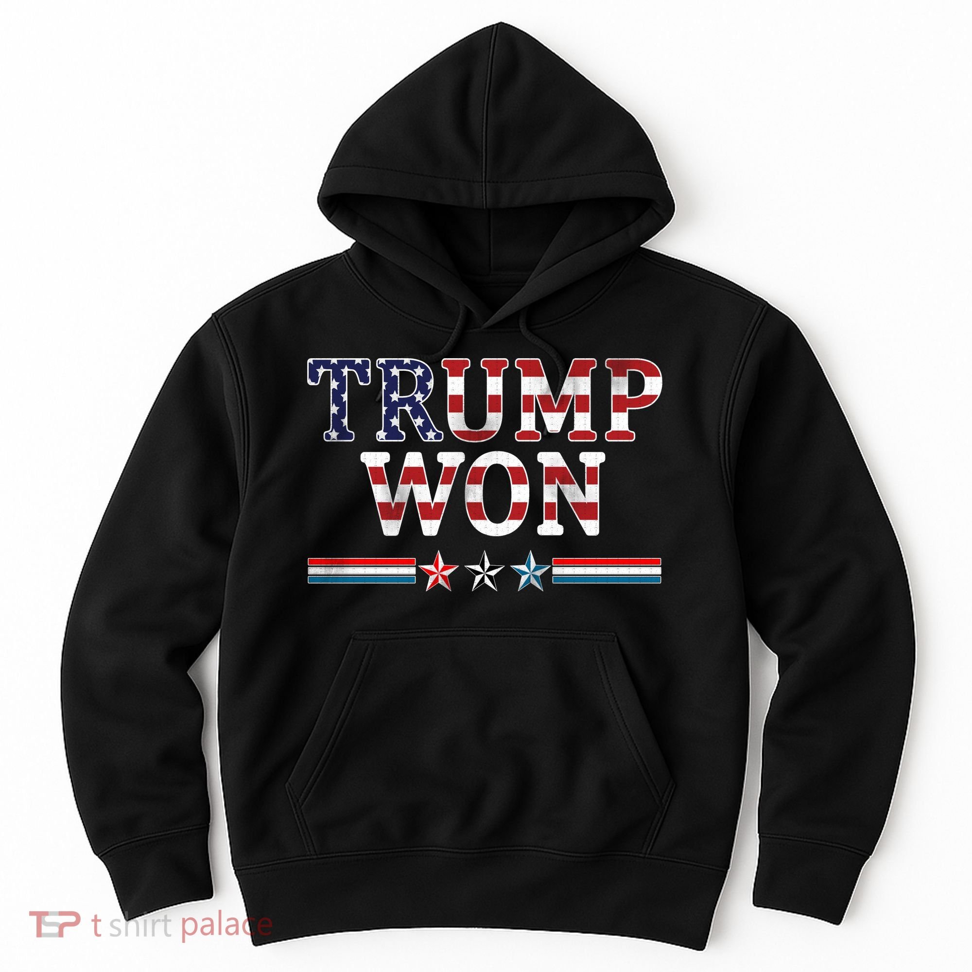 Trump Won American Flag Pro Republican Hoodie