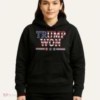 Trump Won American Flag Pro Republican Hoodie thumb 5