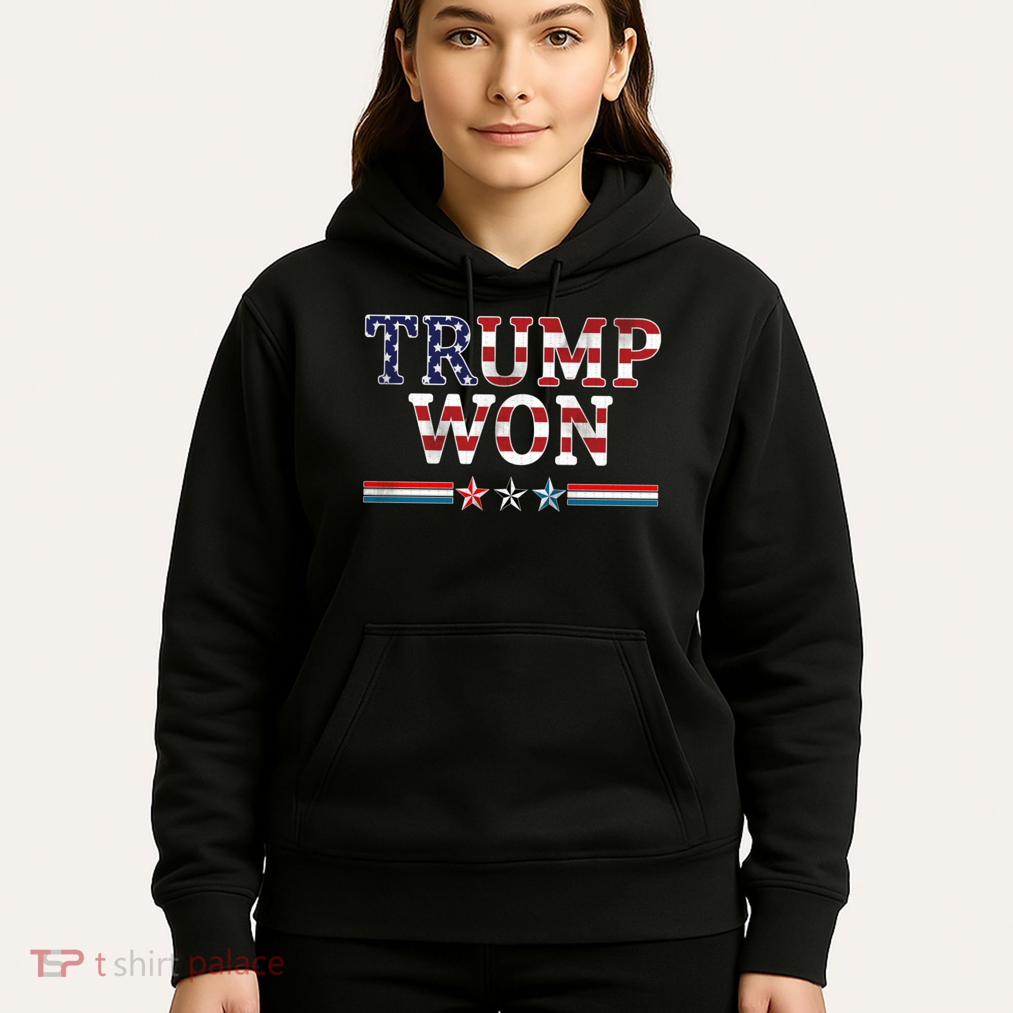 Trump Won American Flag Pro Republican Hoodie