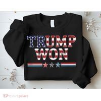 Trump Won American Flag Pro Republican Sweatshirt thumb 2