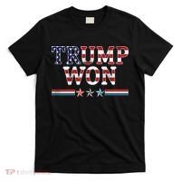 Trump Won American Flag Pro Republican T-Shirt thumb 0