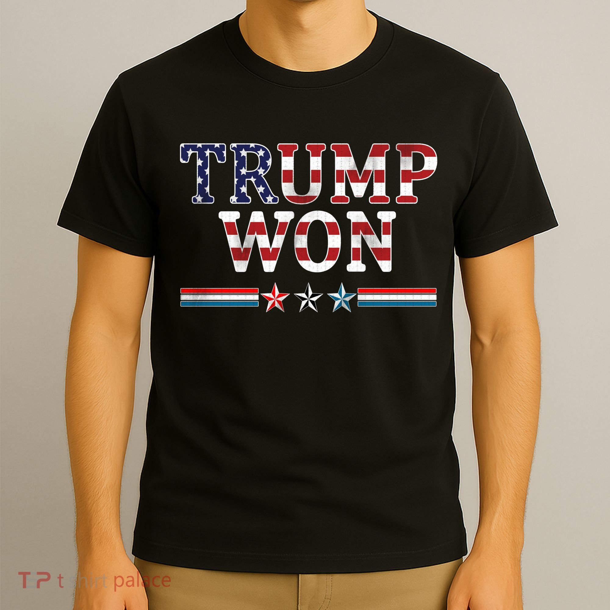 Trump Won American Flag Pro Republican T-Shirt
