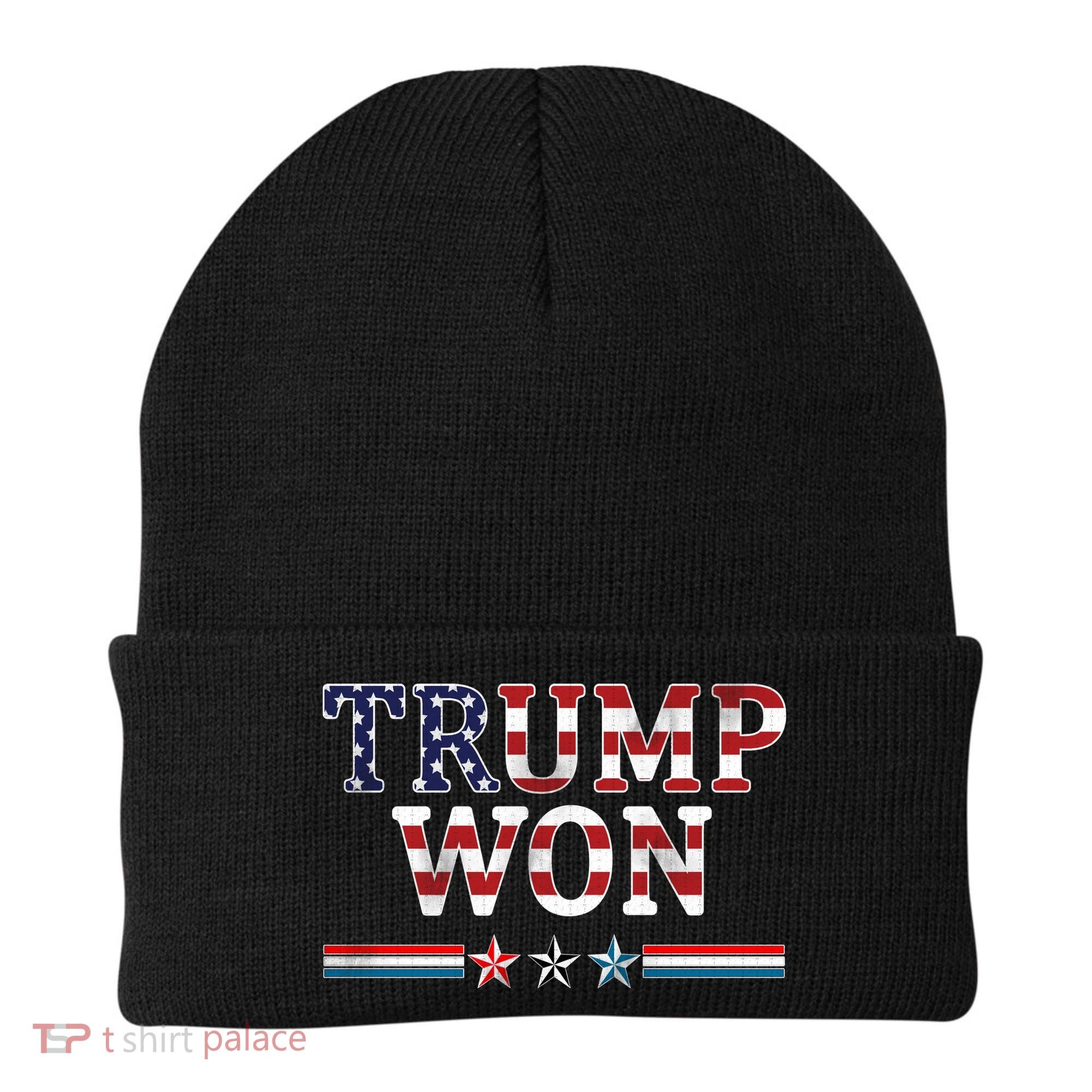 Trump Won American Flag Pro Republican Beanie