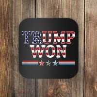 Trump Won American Flag Pro Republican Coaster thumb 0