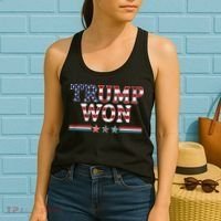 Trump Won American Flag Pro Republican Women's Tank Top thumb 2