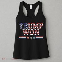 Trump Won American Flag Pro Republican Women's Tank Top thumb 3