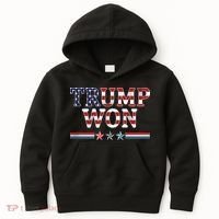 Trump Won American Flag Pro Republican Kids Hoodie thumb 0