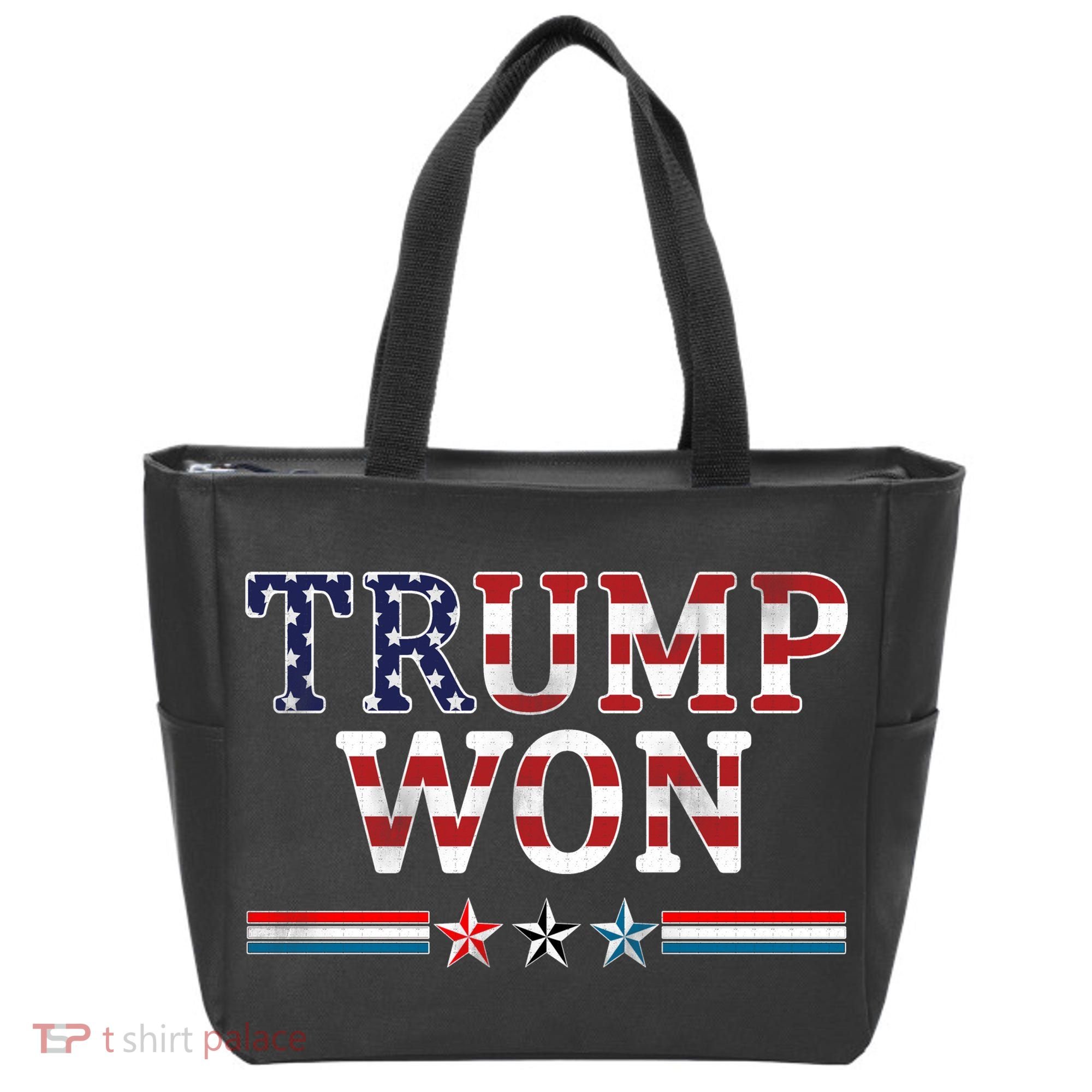 Trump Won American Flag Pro Republican Tote Bag