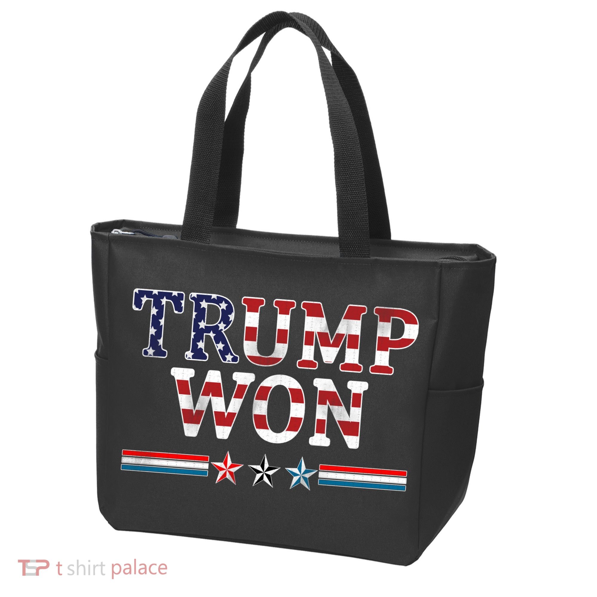 Trump Won American Flag Pro Republican Tote Bag