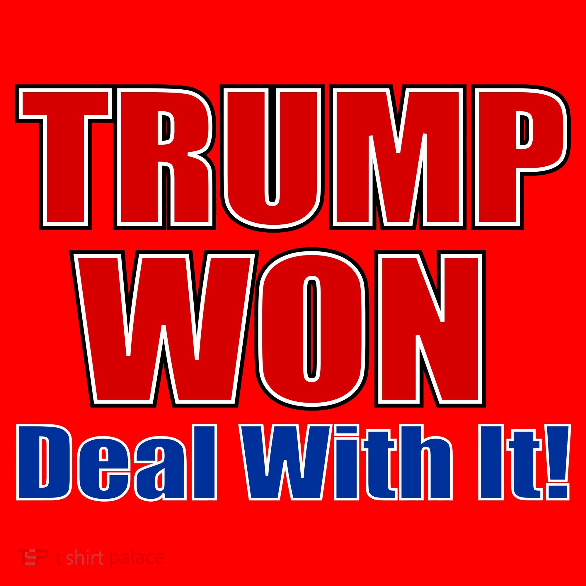 Trump Won Deal With It Santa Hat