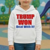 Trump Won Deal With It Kids Hoodie thumb 3