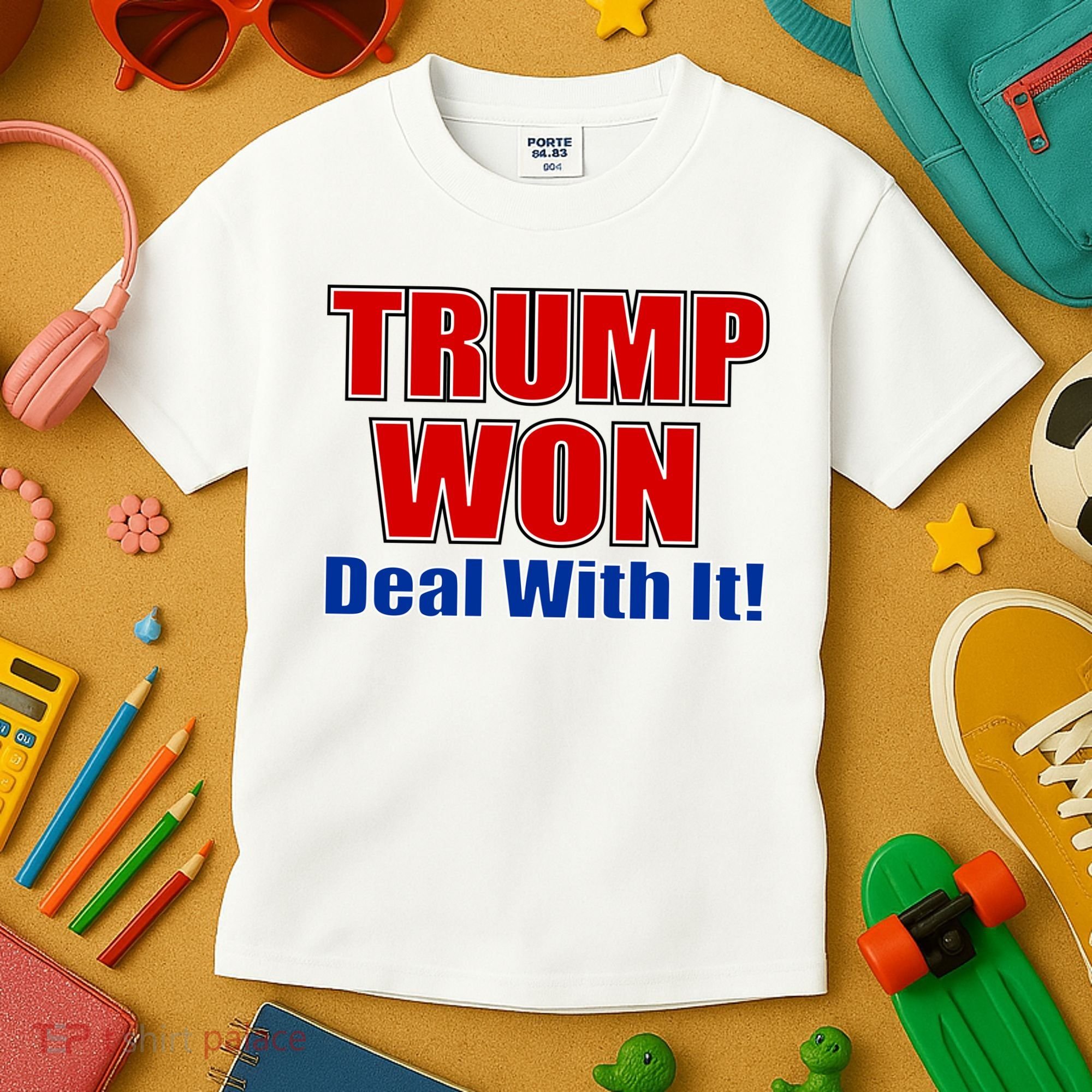 Trump Won Deal With It Kids T-Shirt