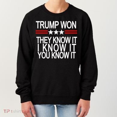 Trump Won They Know It I Know It You Know It Women's Sweatshirt