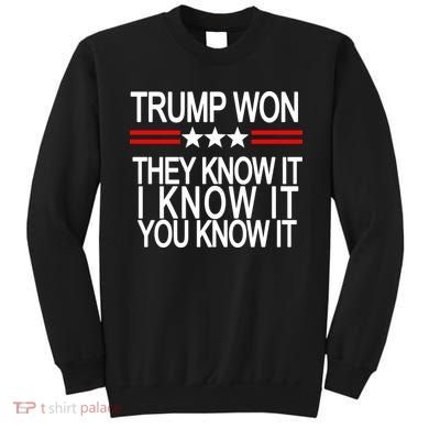 Trump Won They Know It I Know It You Know It Sweatshirt