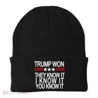 Trump Won They Know It I Know It You Know It Beanie thumb 0