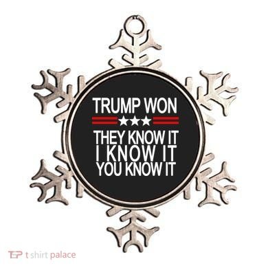 Trump Won They Know It I Know It You Know It Ornament