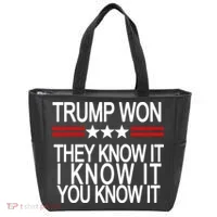 Trump Won They Know It I Know It You Know It Tote Bag thumb 0