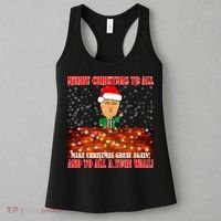 Trump Yuge Merry Chrsitmas To All & Build A Wall Women's Tank Top thumb 3