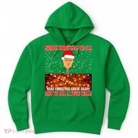 Trump Yuge Merry Chrsitmas To All & Build A Wall Hoodie thumb 0