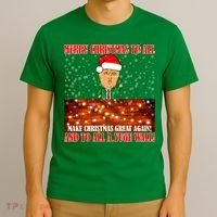 Trump Yuge Merry Chrsitmas To All & Build A Wall T-Shirt thumb 3