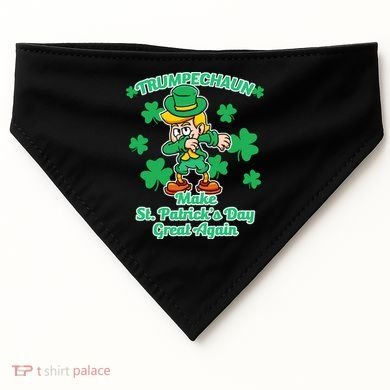 Trumpechaun - Make St Patrick's Day Great Again USA-Made Doggie Bandana