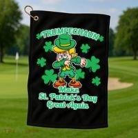 Trumpechaun - Make St Patrick's Day Great Again Golf Towel thumb 1