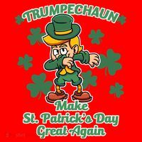 Trumpechaun - Make St Patrick's Day Great Again Santa Hat thumb 1