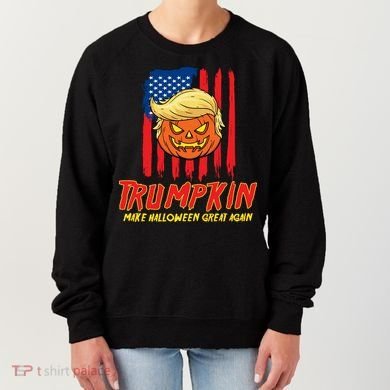 Trumpkin American Flag Make Halloween Great Again Women's Sweatshirt