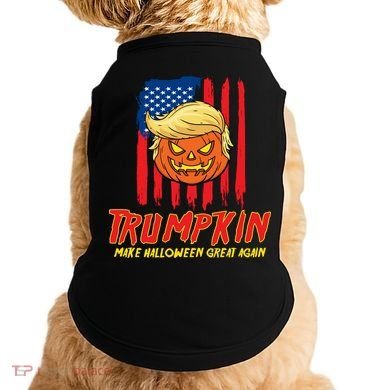 Trumpkin American Flag Make Halloween Great Again Doggie Tank