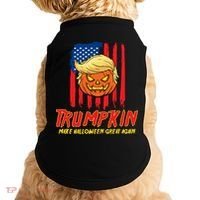 Trumpkin American Flag Make Halloween Great Again Doggie Tank thumb 0