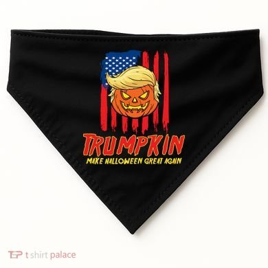 Trumpkin American Flag Make Halloween Great Again USA-Made Doggie Bandana