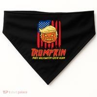 Trumpkin American Flag Make Halloween Great Again USA-Made Doggie Bandana thumb 0