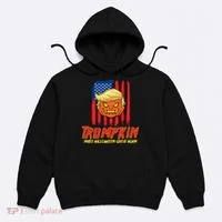 Trumpkin American Flag Make Halloween Great Again Hoodie thumb 0