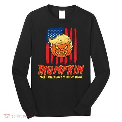 Trumpkin American Flag Make Halloween Great Again Long Sleeve Shirt